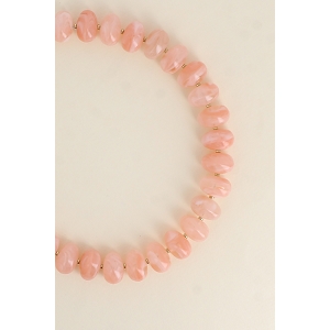 SCARPY CREATION COLLIER GROSSE PERLES<br>Rose
