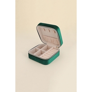 SCARPY CREATION BOITE A BIJOUX VELOURS MIROIR<br>Vert