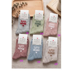  CHAUSSETTE BRILLANTE SUPER MAMAN<br>Parme