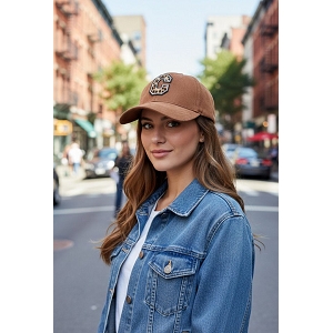 SCARPY CREATION CASQUETTE C LEOPARD<br>Marron