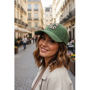 SCARPY CREATION CASQUETTE C LEOPARD<br>Vert