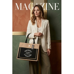  SAC 100 TOILE DE JUTE<br>Noir