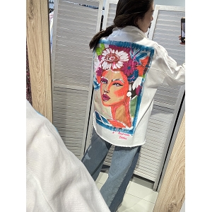  VESTE MOTIF<br>Blanc