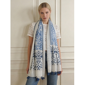  FOULARD ET POMPOM<br>Bleu
