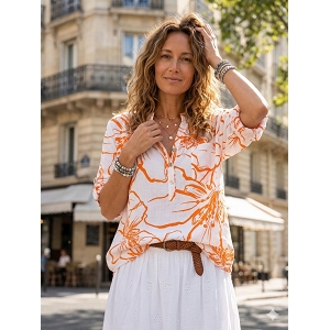 SCARPY CREATION BLOUSE MANCHE 34<br>Orange