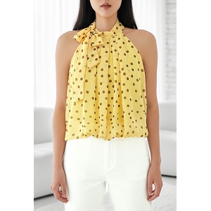  ANAIS BLOUSE COL LAVALIERE<br>Jaune