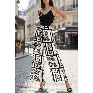  VISCOSA PANTALON FLUIDE<br>Noir