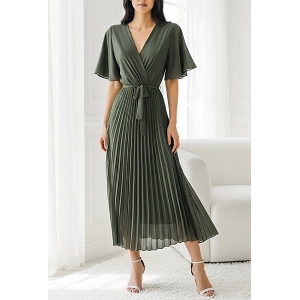  ALIRA ROBE PLISSEE<br>Vert
