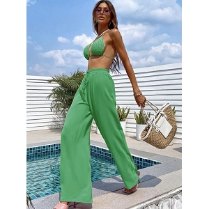  PANTALON LARGE<br>Vert