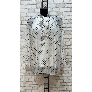 SCARPY CREATION BLOUSE A POIS<br>Blanc