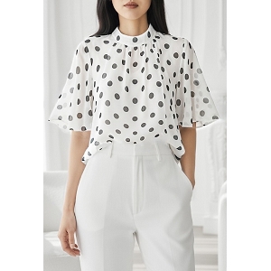SCARPY CREATION AGNES TOP MANCHE FLUIDE<br>Blanc
