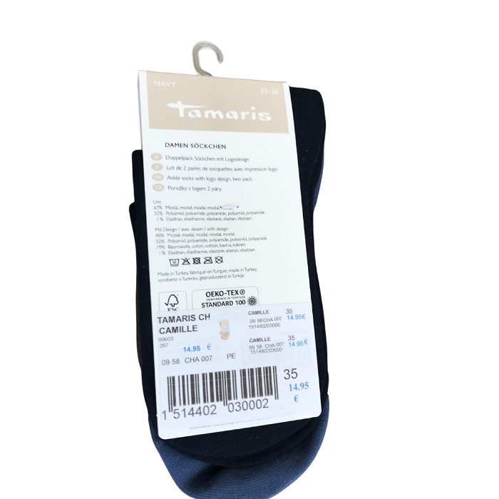 Tamaris chaussettes camille bleu1514402_2