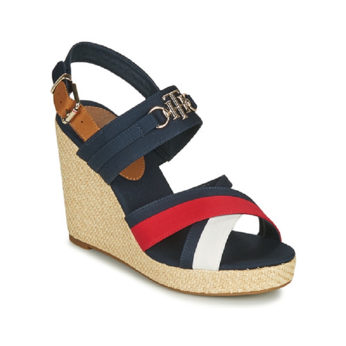 Tommy hilfiger essential hardware high wedge bleu