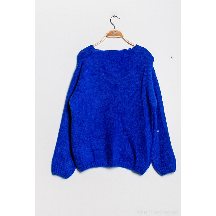 Scarpy creation pull en mohair et laine bleu1537212_4