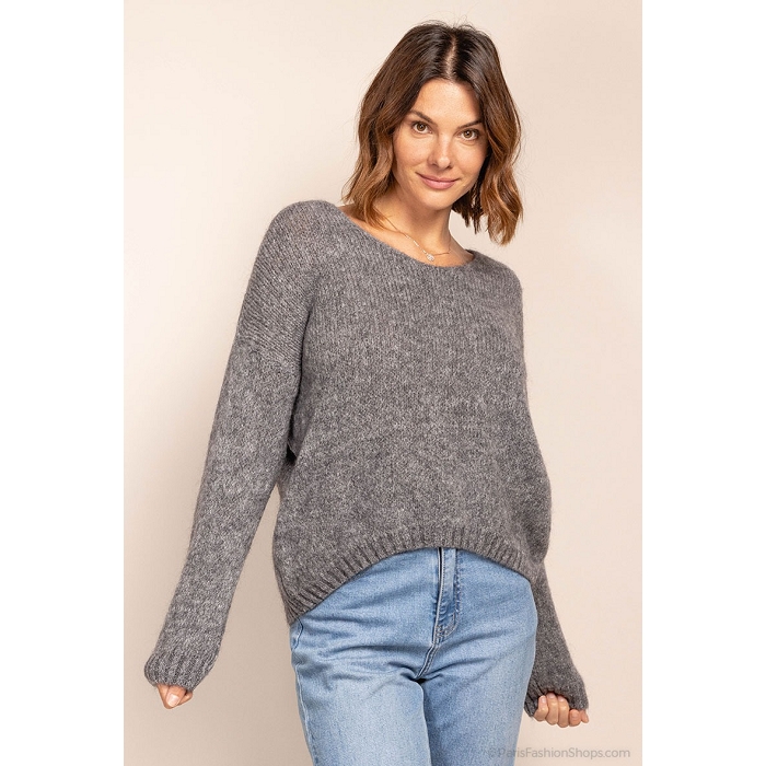 Scarpy creation my sensie pull mohair laine yl gris