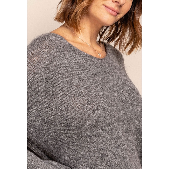 Scarpy creation sensie pull mohair laine gris1537214_3