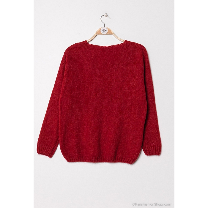 Scarpy creation sensie pull mohair laine rouge1537216_4