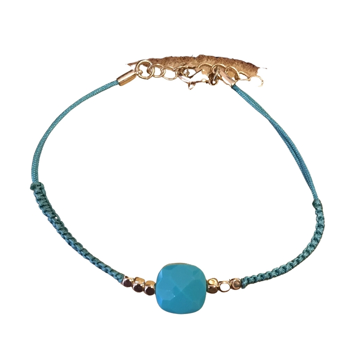 Scarpy creation bracelet cordon pierre bleu1549802_2