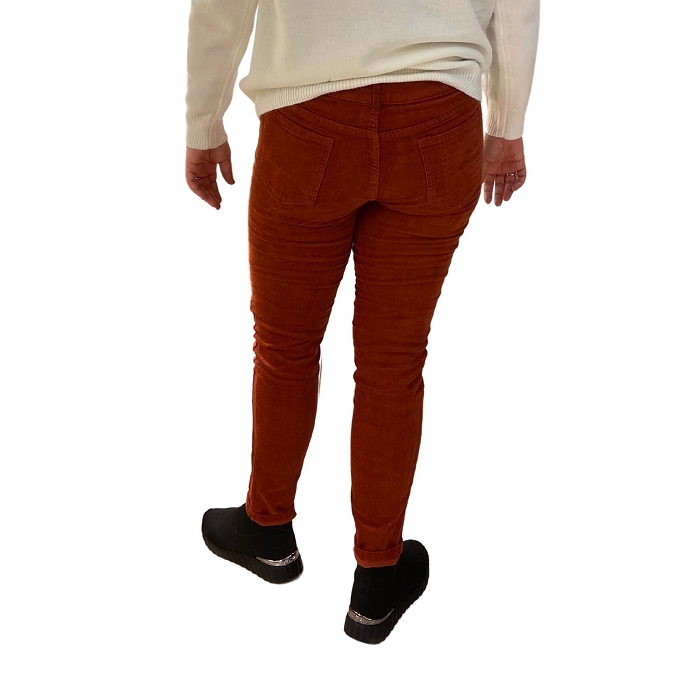Scarpy creation pantalon velours cotele rouge1564601_3