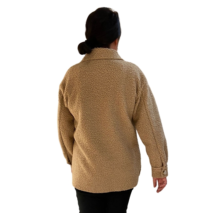 Scarpy creation veste gilet maille col chemise 2 poches plaquees avec rabat naturel1567001_3