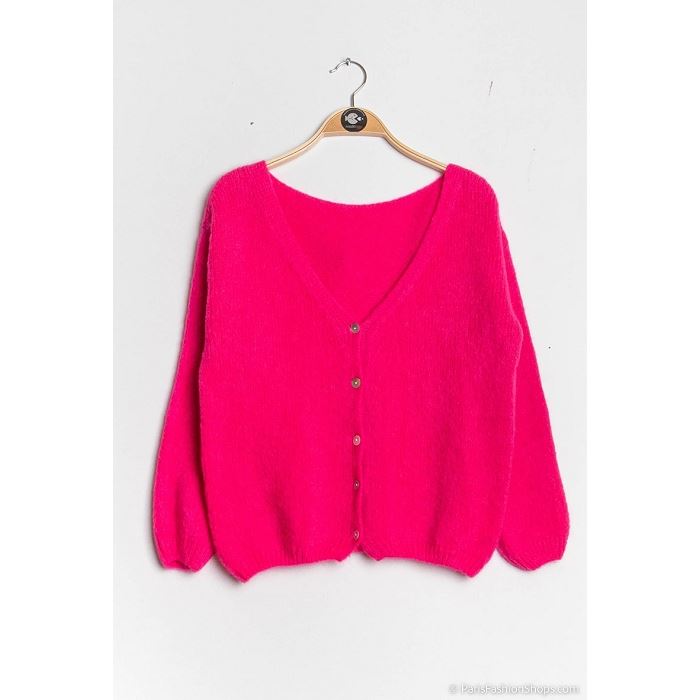 Scarpy creation my gilet mohair laine yl rose