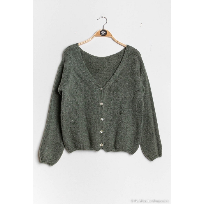 Scarpy creation gilet mohair laine vert1568019_5