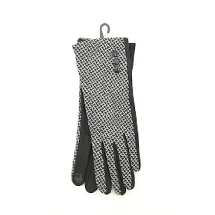 Scarpy creation my gants tactiles damier yl noir