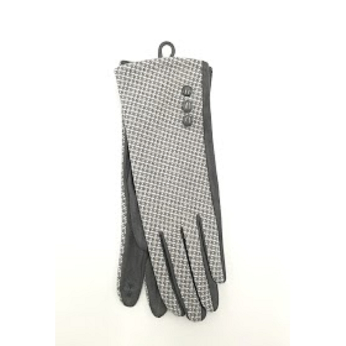 Scarpy creation gants tactiles damier gris