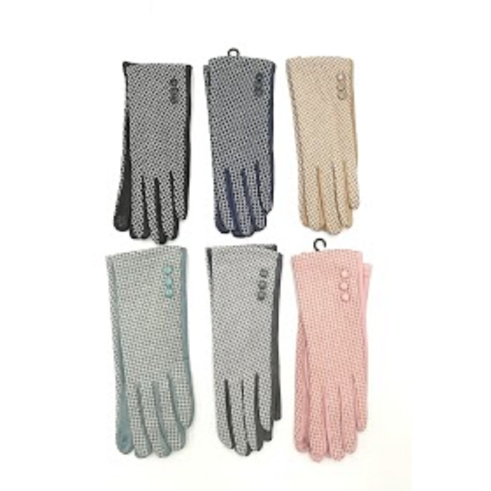 Scarpy creation gants tactiles damier gris1571403_2