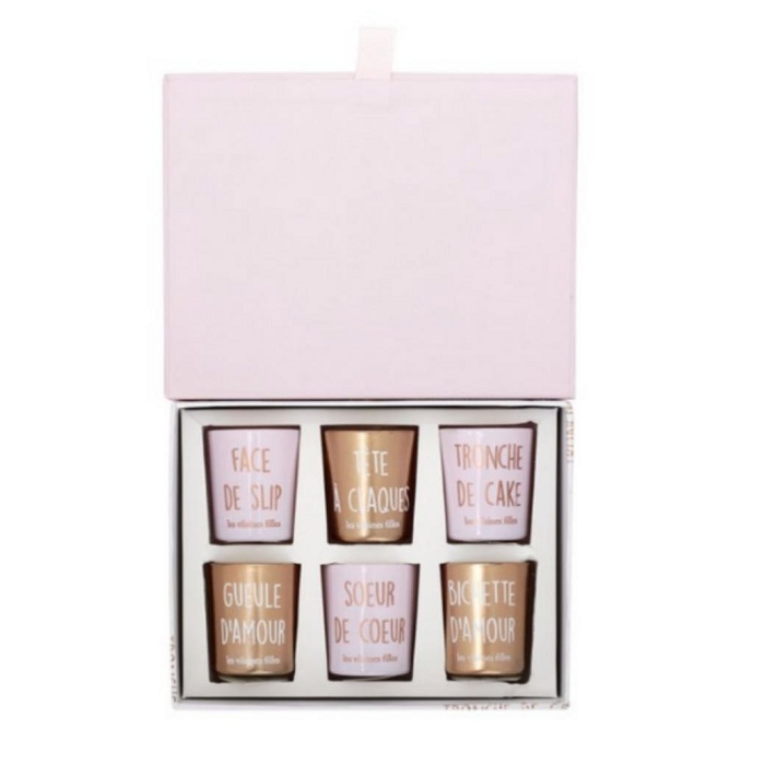 Les vilaines filles coffret 6 bougies mots doux multicolore1608801_2