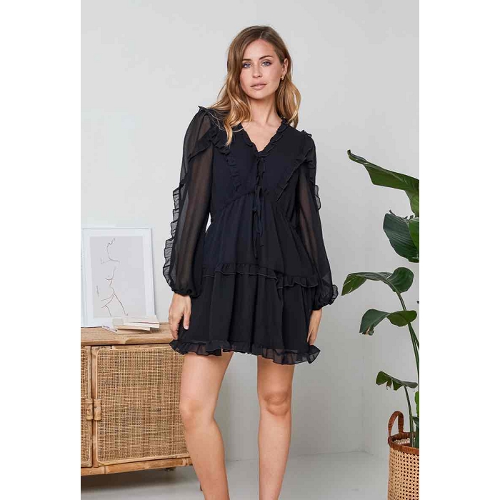 Scarpy creation robe courte noir