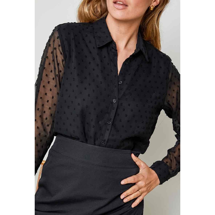 Scarpy creation chemise plumetis noir1637901_5