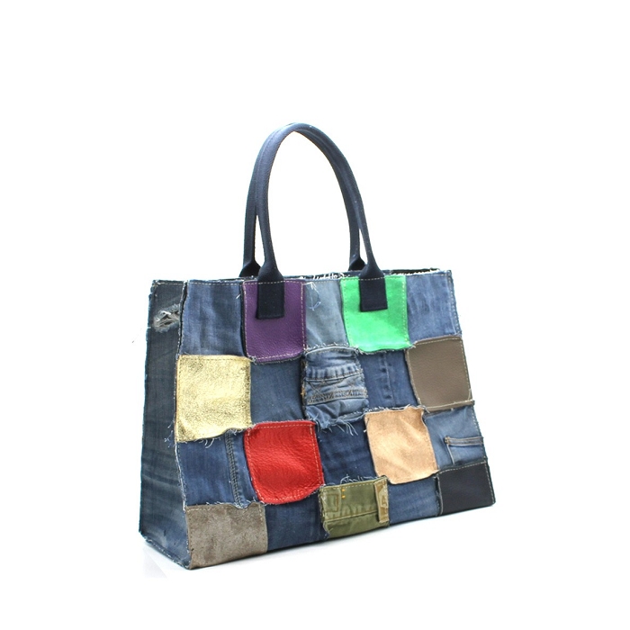 Scarpy creation my sac cabas jean patchwork yl multicolore1639401_2
