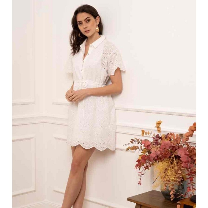 Scarpy creation robe courte blanc1642401_2