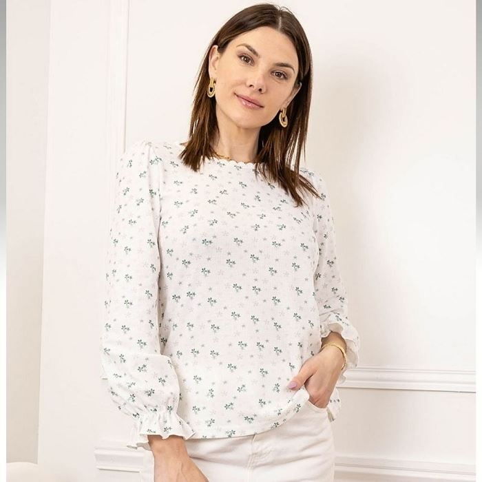 Scarpy creation justine top fleur vert1661501_3