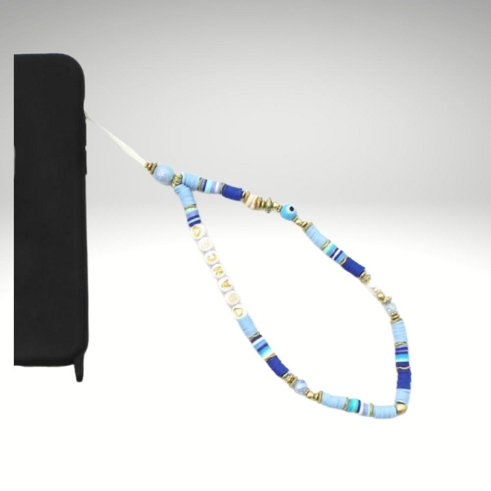 Scarpy creation chaine bijoux telephone bleu