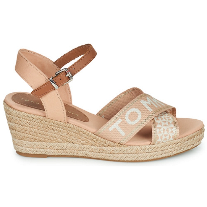 Tommy hilfiger webbing low wedge sandale beige1663501_2