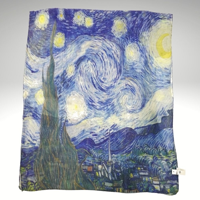 Scarpy creation my foulard sezanne etole van gogh yl bleu