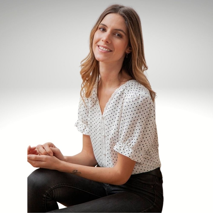 Scarpy creation my morgane blouse a pois yl blanc1666801_2