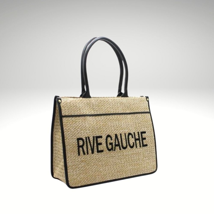 Rive gauche my monaco sac cabas tresse yl marron