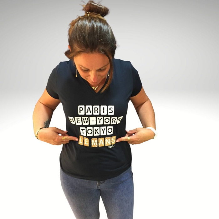 Kapitales my t shirt col v yl bleu3087004_2