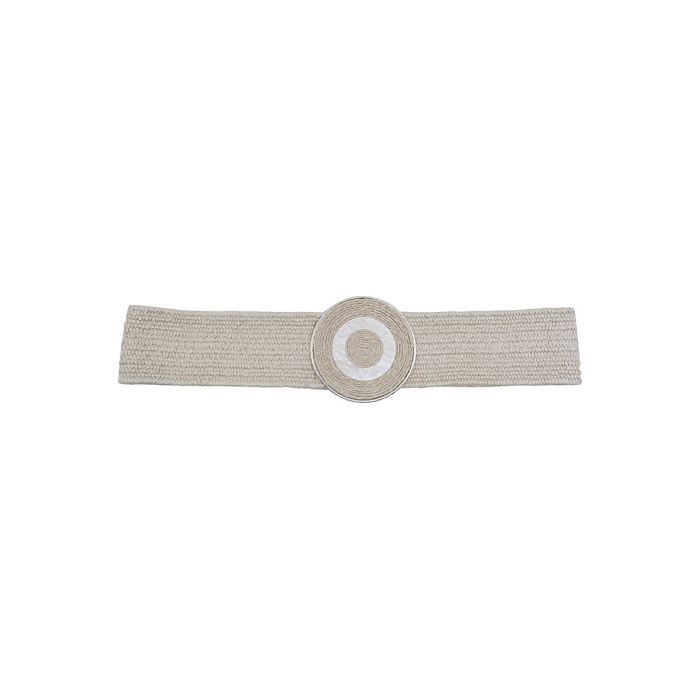 Scarpy creation my ceinture raphy paille boucle metal yl beige