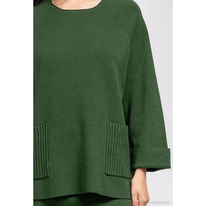 Scarpy creation charmy pull col rond vert3095701_2