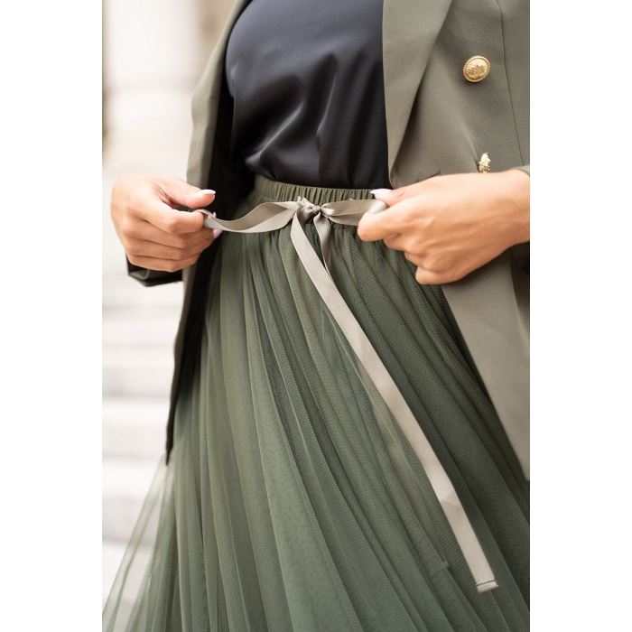 Scarpy creation choky jupe longue en tulle vert3103503_6