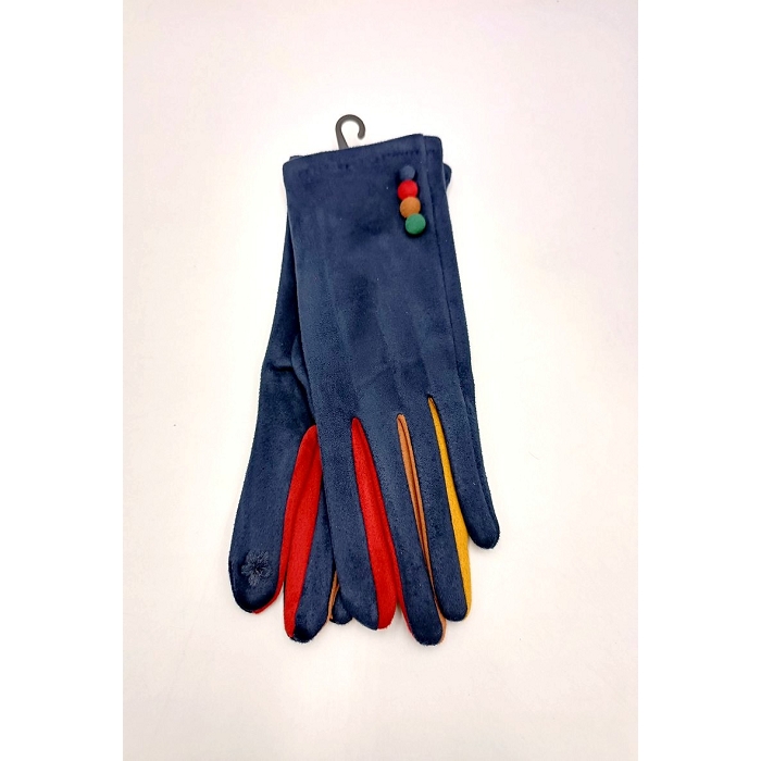 Scarpy creation charmant gants tactiles a pompons bleu3701910_2