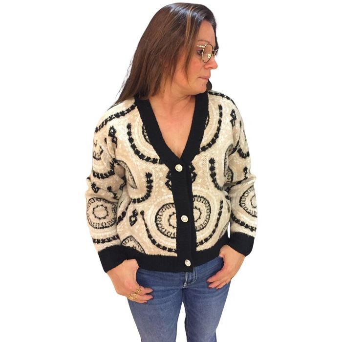 Scarpy creation graciela cardigan jacquard arabesque beige3704001_5