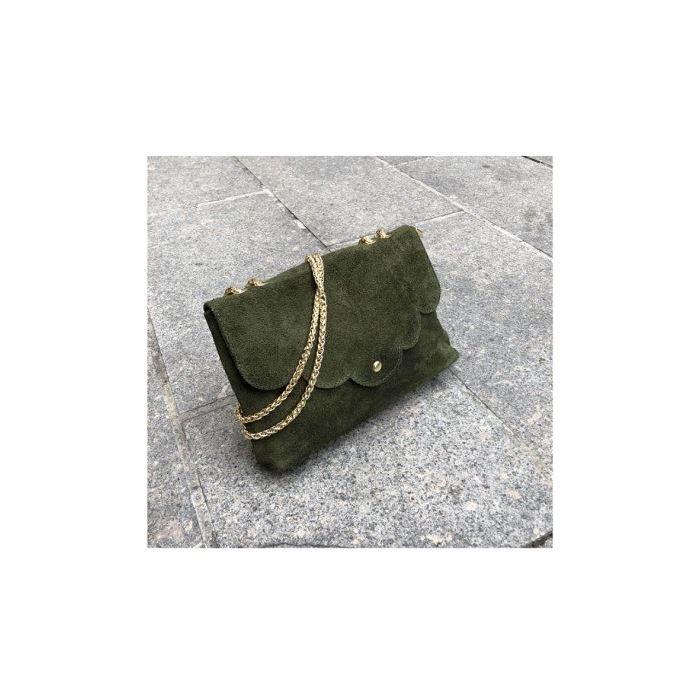 Scarpy creation zaz sac epaule daim vert3706602_3