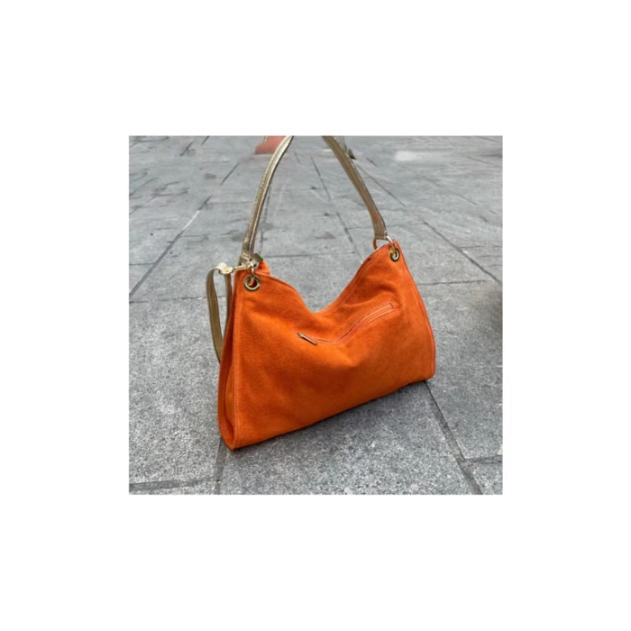 Scarpy creation my zaza sac epaule daim yl orange3706706_2