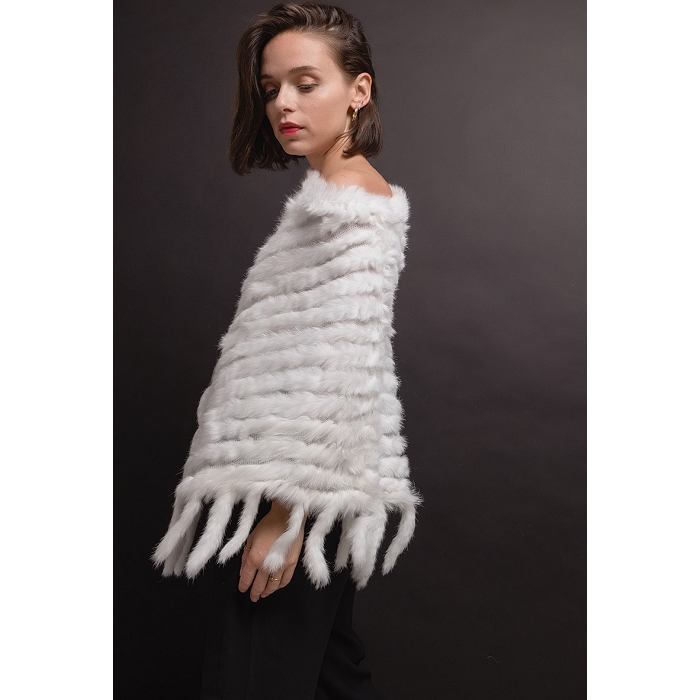 Scarpy creation my chocki poncho vrai fourrure yl beige3726601_4