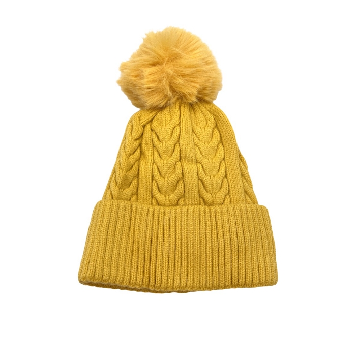 Scarpy creation my bonnet pompon amovible revers yl jaune3733204_2